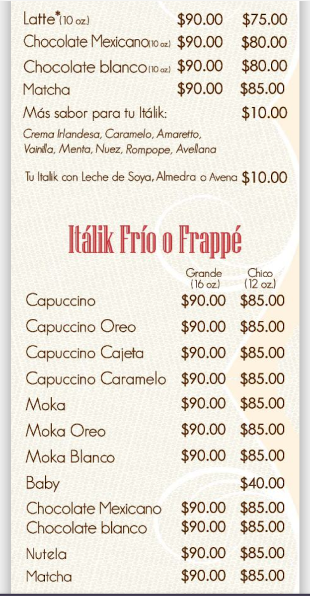 Italik Cafe Menu - Image 5